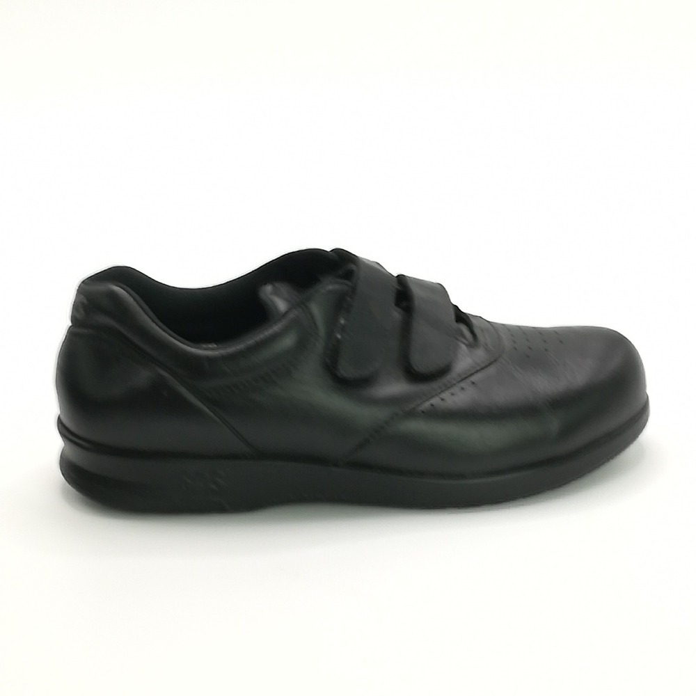 SAS Shoes Womens Walking Sneakers Me Too Black Leather Hook And Loop Comfort 8